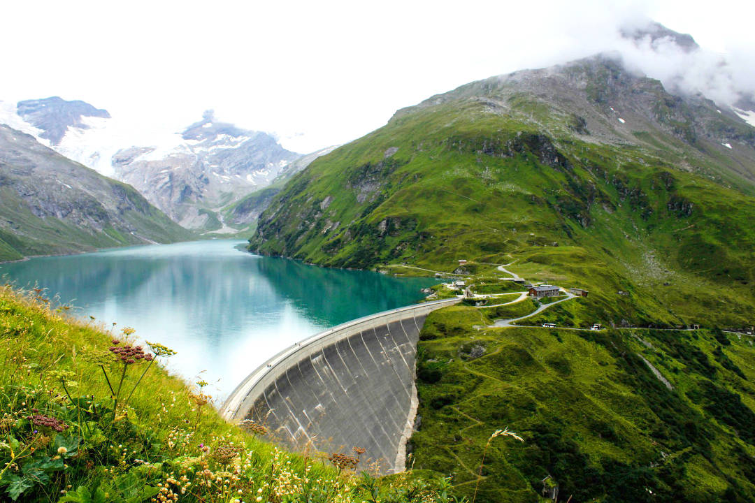 Gebirgsstausee Mooserboden in Kaprun