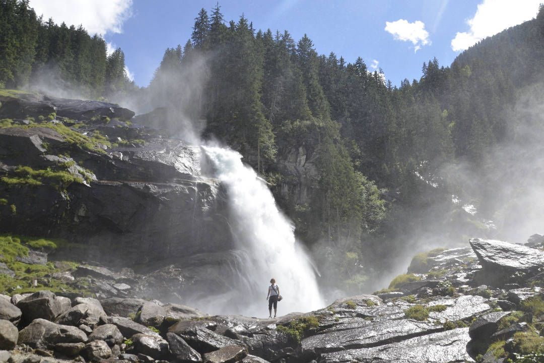 Atemberaubende Aussicht auf die Krimmler Wasserfälle